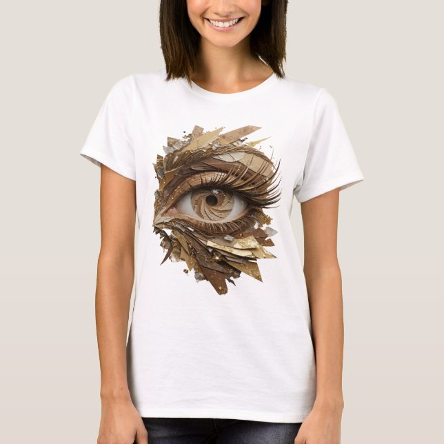 T-shirt Design Moderne Crisp Silver GOLDEN EYE (Devant)