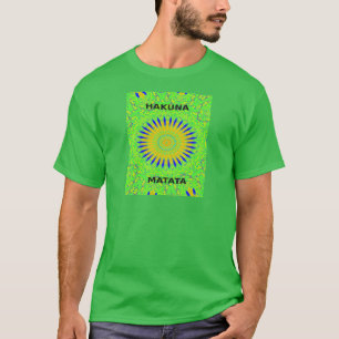 T-shirt Design Motif africain en vert et en or