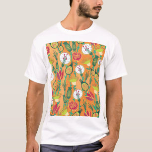 T-shirt Design Motif coloré Floral sans joint
