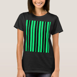 T-shirt Design Motif de bandes vertes noires