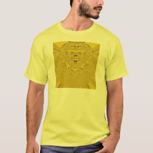 T-shirt Design motif en tête de Lion d'or