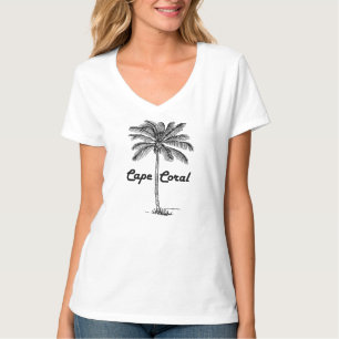 T-shirt Design noir et blanc Cape Coral & Palm