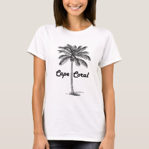 T-shirt Design noir et blanc Cape Coral & Palm