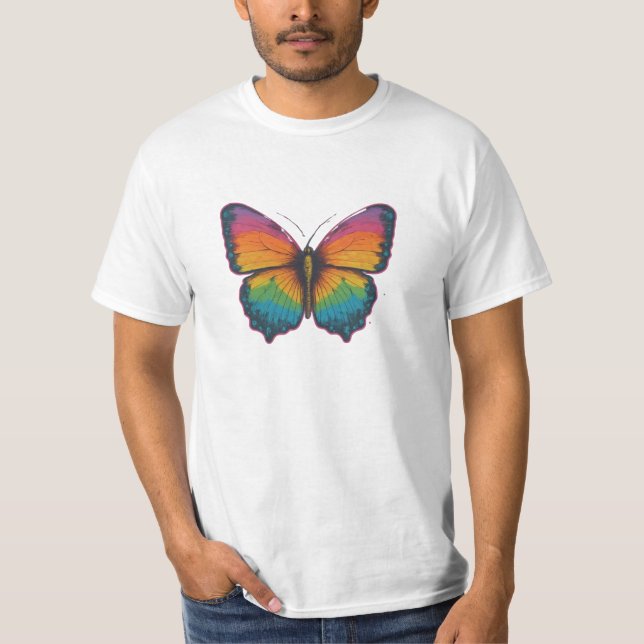 T-shirt design papillon pour hommes (Devant)