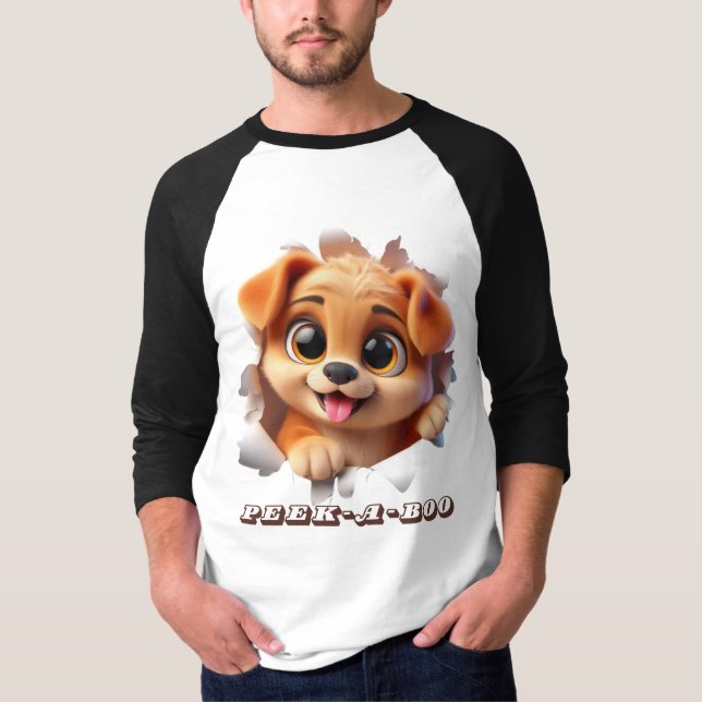 T-shirt Design Peek-A-Boo pour les amoureux des animaux (Devant)