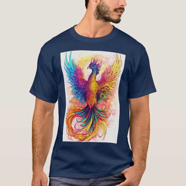 T-shirt Design Phoenix fluorescent (Devant)