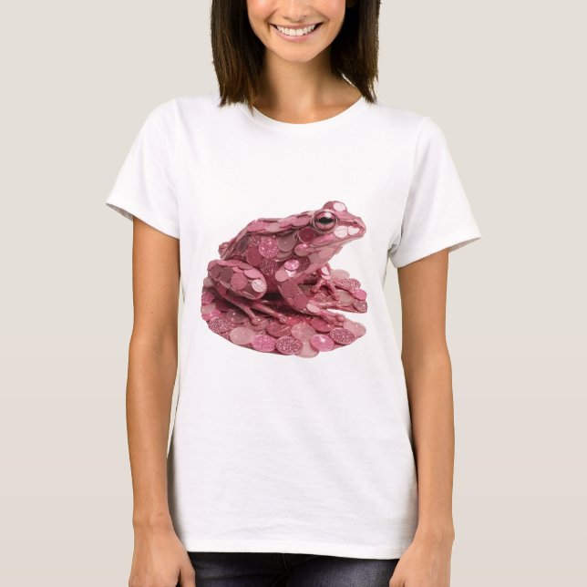 T-shirt Design PINK FROG Rose Moderne (Devant)