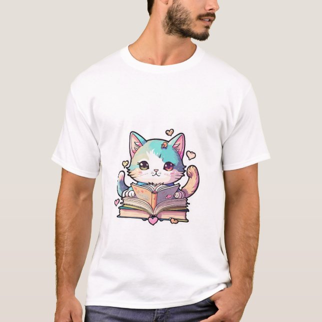 T-shirt design pour chat mignon (Devant)