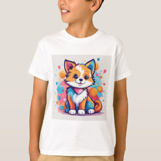 T-shirt design pour enfants Playfull Kids Cute Cat