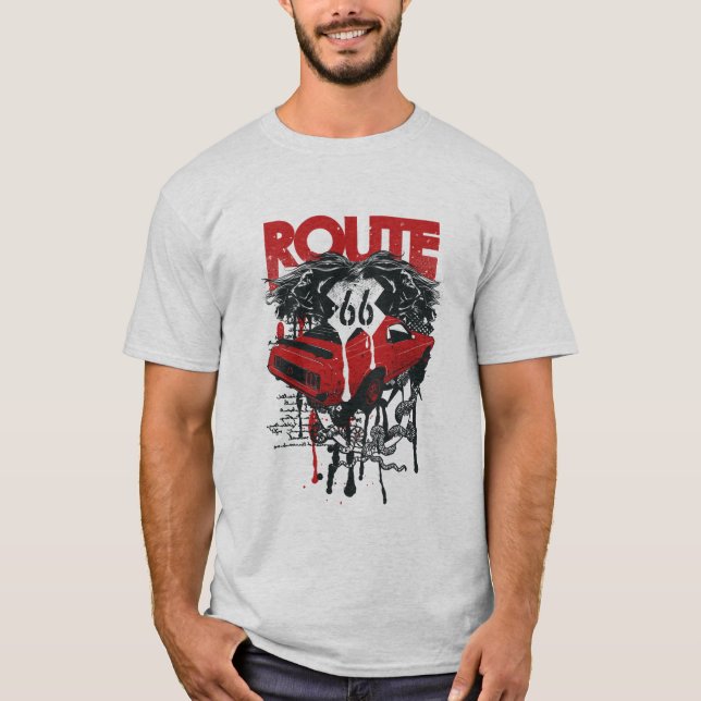 t-shirt design pour voiture rouge horreur texte mo (Devant)
