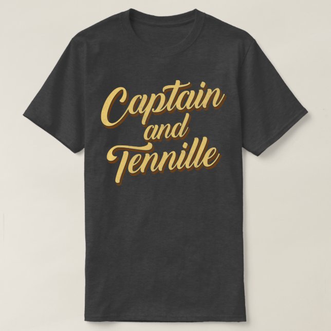 T-shirt Design rétro du capitaine Tennille (Design devant)