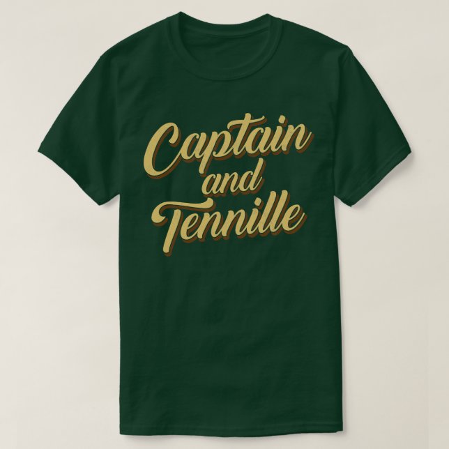 T-shirt Design rétro du capitaine Tennille (Design devant)