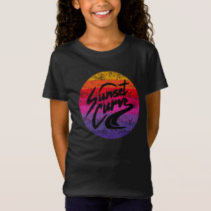T-Shirt Design rétro Sunset Curve
