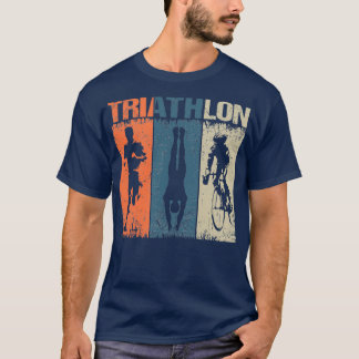 T-shirt Design rétro vintage de Triathlon
