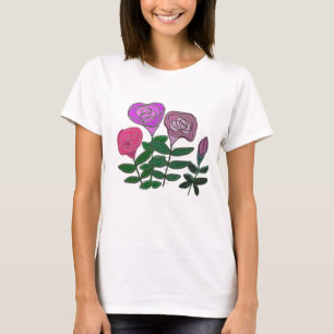 T-shirt Design Rose coloré