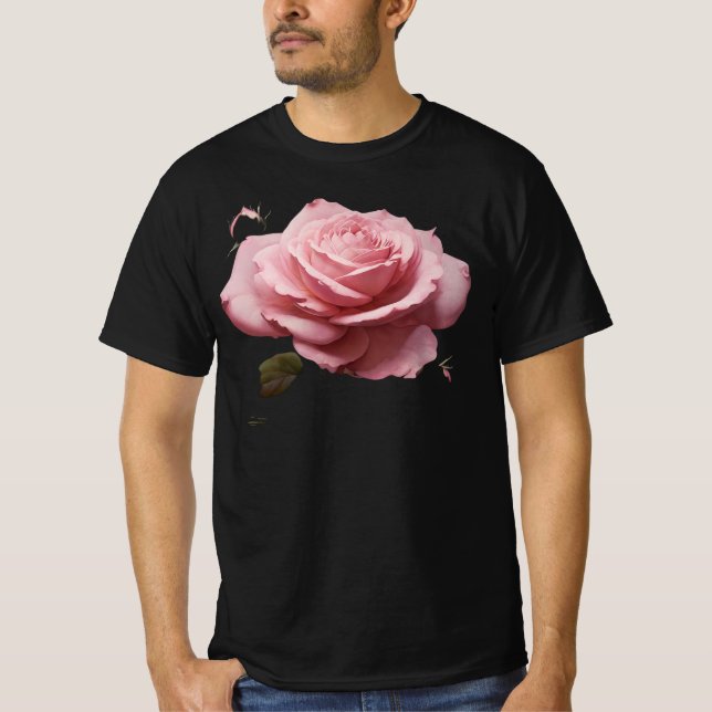 T-shirt Design rose rose (Devant)