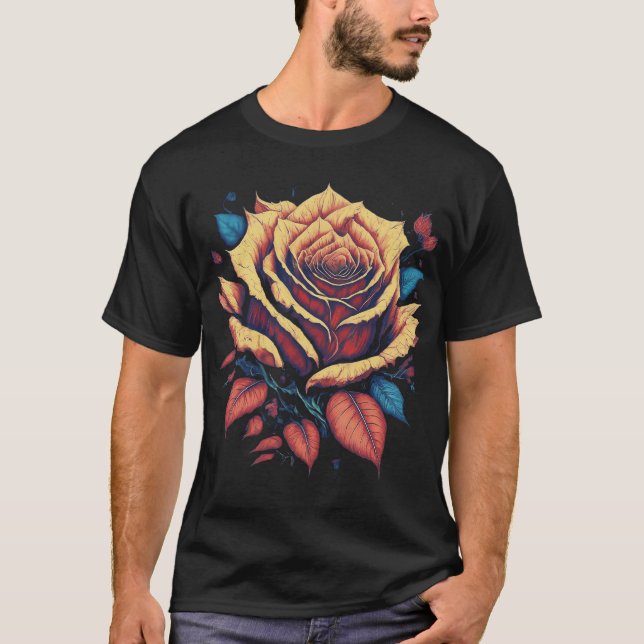 T-shirt Design rose - Style frais Tende mode unique" (Devant)