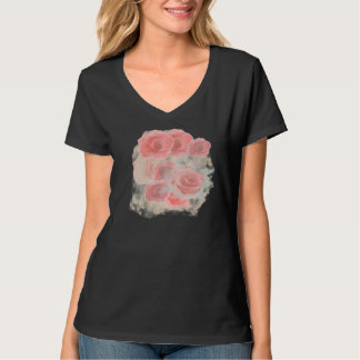 T-shirt design Rose vintage pour Womem