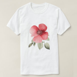 T-shirt Design rouge unique pour les amateurs de fleurs