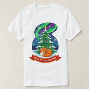 T-shirt Design sauvage et paisible de renard de Noël