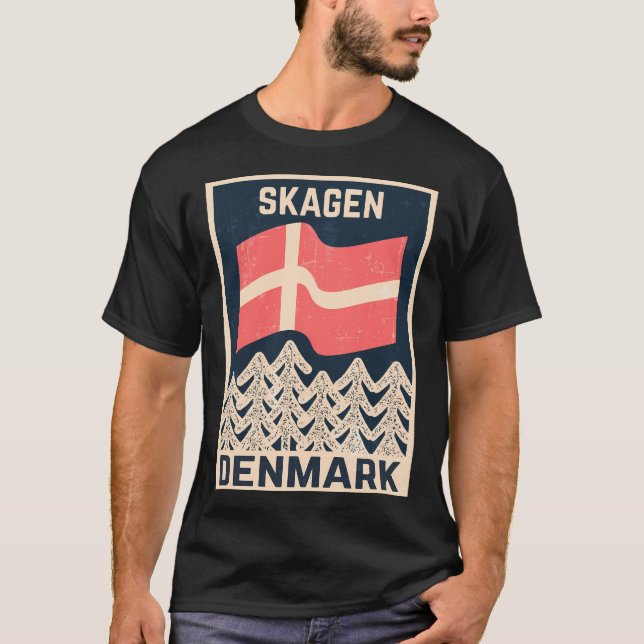 T-shirt Design Skagen Danemark vintage (Devant)