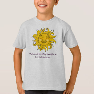 T-shirt Design soleil souriant avec verset biblique Eccles
