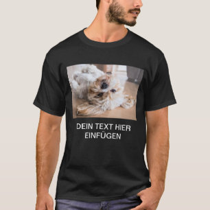 T-shirt  DESIGN/TEXTE/FOTO Herren Hund schwarz