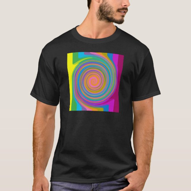 T-shirt Design tourbillon coloré (Devant)