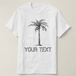 T-shirt Design tropical noir & blanc personnalisable
