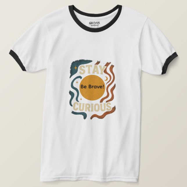 T-shirt Design Tshirt, blanc & noir bordure design (Design devant)