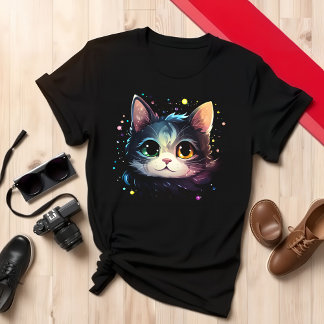 T-shirt Design unique de chats colorés