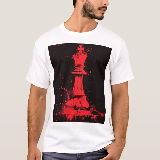 T-shirt design unique du Roi d'échecs par Ralph St (Devant)