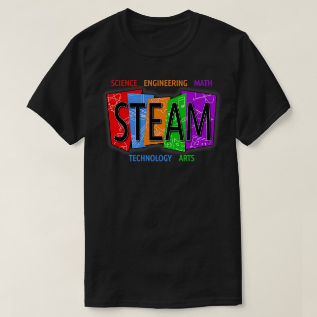 T-shirt Design VAPEUR Retour À L'École VAPEUR Art enseigna (Design devant)