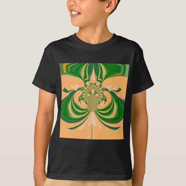 T-shirt Design vert jaune. (Devant)