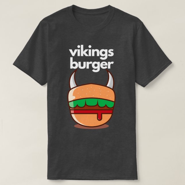 T-shirt Design Vikings Burger (Design devant)