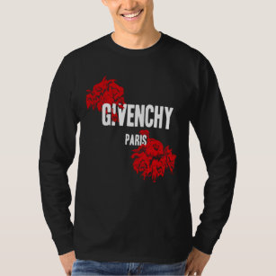T-shirt Design vintage Givenchy Paris Rose noir inspiré