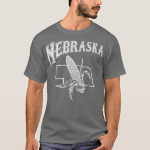 T-shirt Design vintage Nebraska avec image d'état et de ma