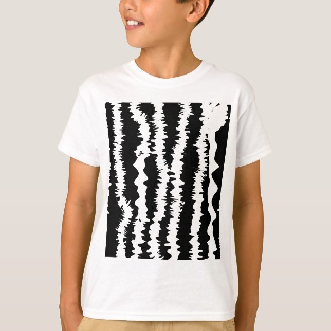 T-shirt Design Zèbre noir et blanc (Devant)