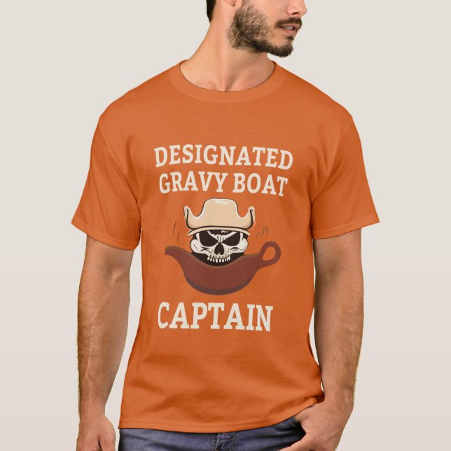 T-shirt Designated Gravy Boat Captain Funny Thanksgiving P (Devant)