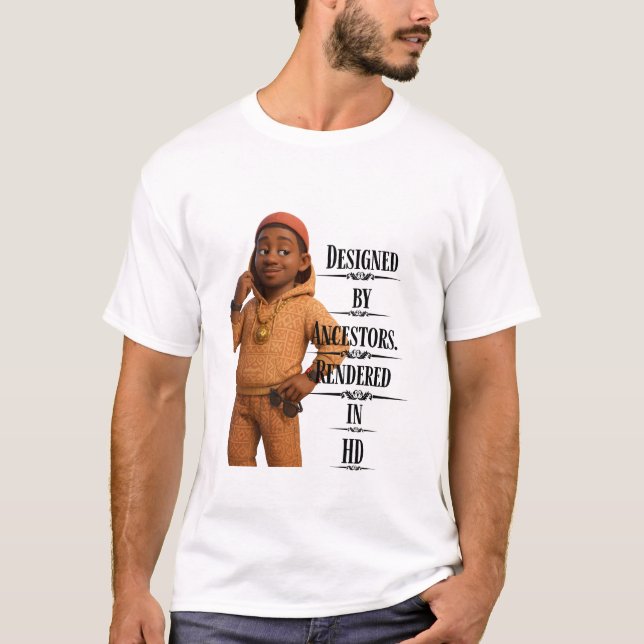 T-shirt Designed By Ancestors,Pixarstyle 3D (Devant)