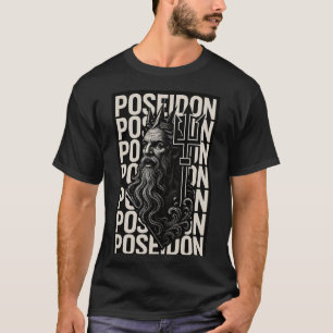 T-shirt Designer grec Dieu Poseidon