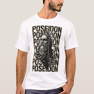 T-shirt Designer grec Dieu Poseidon