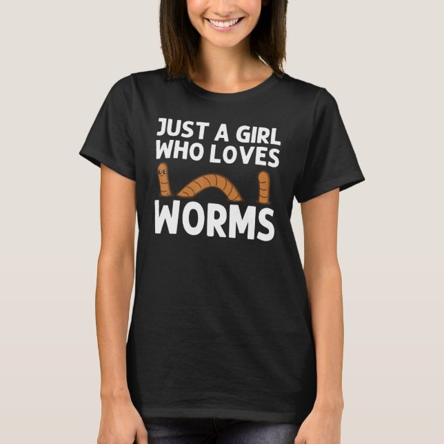 T-shirt Designs Worm Pour Filles Enfants Terrain Grunting  (Devant)