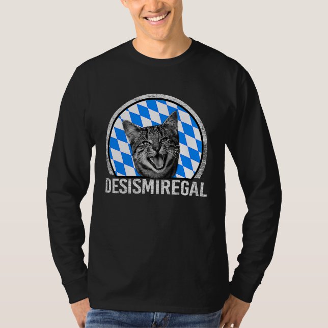 T-shirt Desmiregal T  with German Text Des is mir egal Gra (Devant)