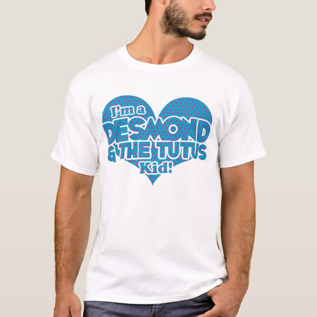 T-shirt Desmond et les tutus - bleu avec les points roses (Devant)