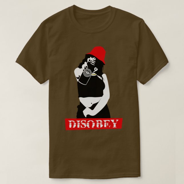 T-SHIRT DÉSOBÉÉ EN ROUGE (Design devant)