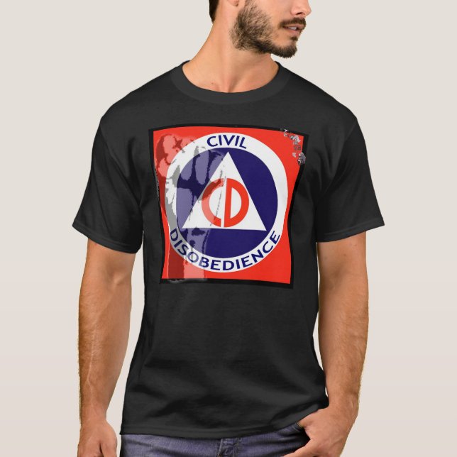 T-shirt DÉSOBÉISSANCE CIVILE - obscurité (Devant)