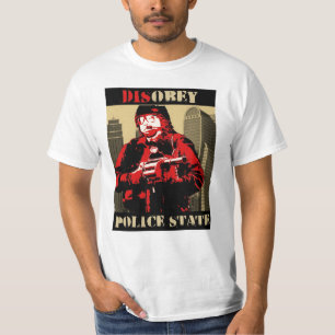 T-shirt désobéissez l'état policier par furieux