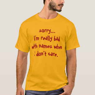 T-shirt désolé ...
