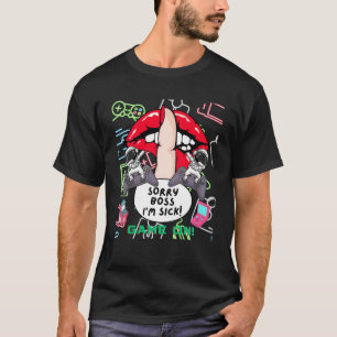 T-shirt Désolé Boss Je suis malade Dabbing Gammer Retro Je